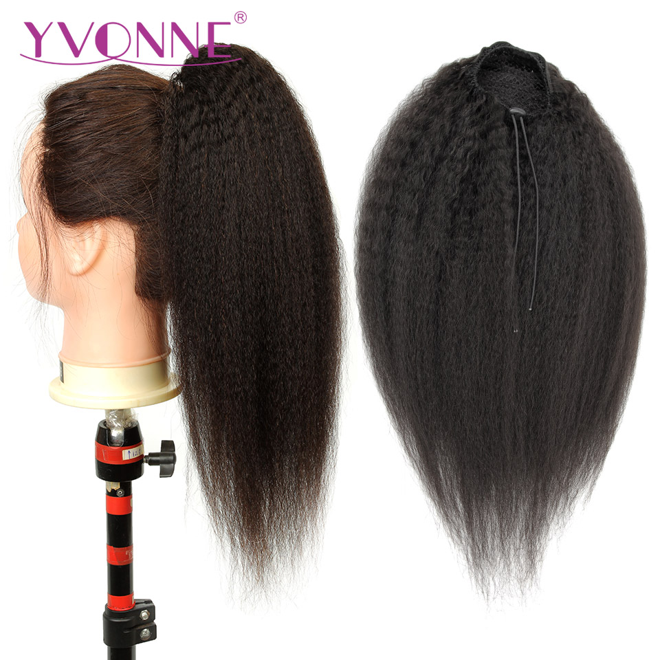 Seamless Clip In Hair Extensions Human Hair - [إيفون] غريب مستقيم الرباط ذيل حصان