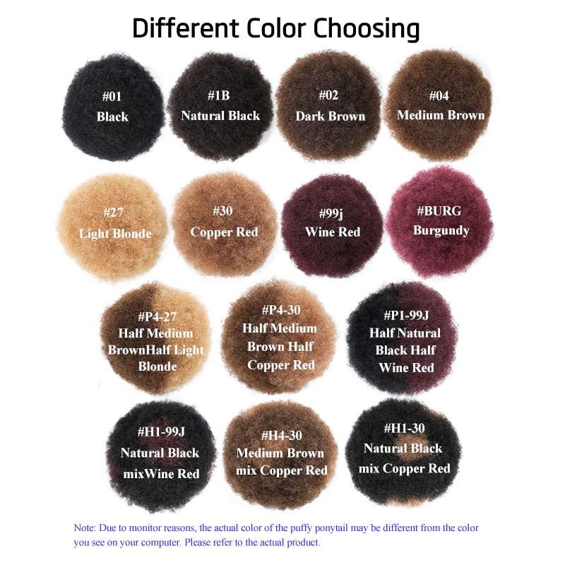 100% الشعر البشري 8 بوصة قصيرة - مراجعة Drawstring Afro Curly Puff Ponytail وسعره