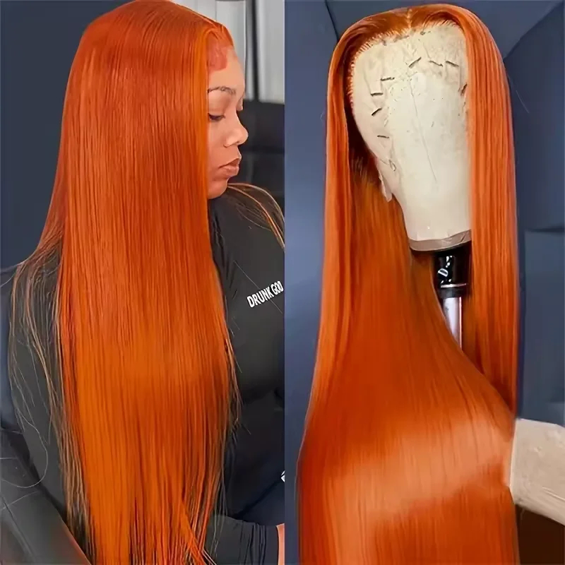 350 #   باروكة الزنجبيل البرتق - مراجعة Hd Lace Frontal Wig Human Hair Pre Plucked وسعره
