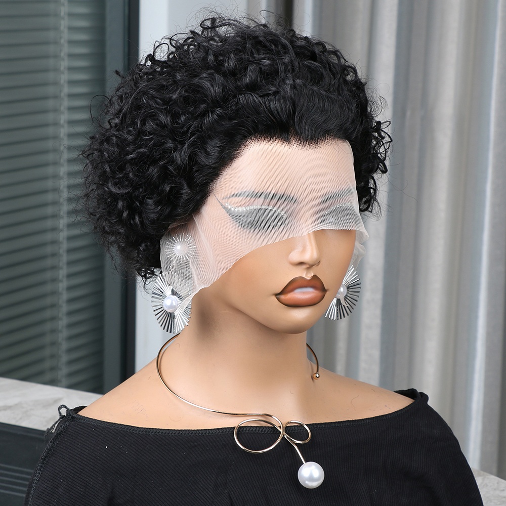 شعر مستعار بيكسي كوت من الشعر  - مراجعة Short Pixie Cut Wig Human Hair Cheap وسعره