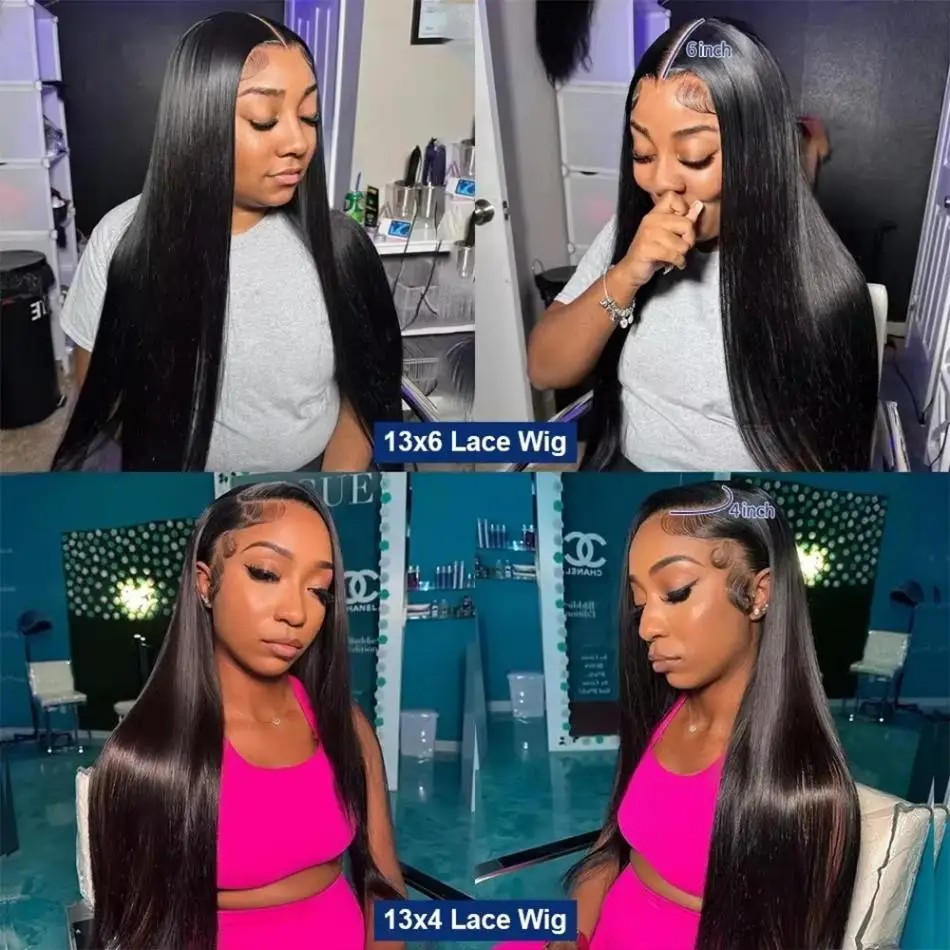 شعر مستعار بشري مستقيم بطول 40 - مراجعة Hd Lace Frontal Wig Human Hair Pre Plucked وسعره