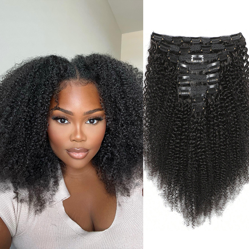 مشبك شعر بشري أفريقي في ملحقات - مراجعة Seamless Clip In Hair Extensions Human Hair وسعره